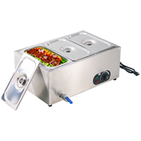 Bain-marie électrique en acier inoxydable de haute qualité, capacité de 150 L, contrôle automatique de la température, équipement multiple