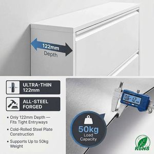 Organizzatore Moderno per <span class=keywords><strong>Scarpe</strong></span> in Acciaio, Armadio Metallico a 2 Ante, Scarpiera Sottile per Ingresso, Casa, Appartamento, <span class=keywords><strong>Salvaspazio</strong></span>, Fornitore all'Ingrosso - Product Image 2