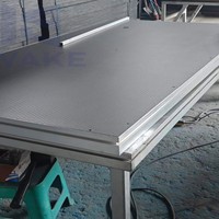 Plateforme de scène carrée en alliage d'aluminium, estrade modulaire pour événements, scène de concert portable, pieds réglables en hauteur, capacité de charge de 800 kg, CE
