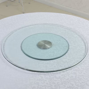 6 mm verre trempé pivotant Lazy Susan plateau tournant verre pour table - Product Image 1
