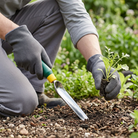 Outil de jardinage en forme de L pour désherber, couteau à herbe, truelle, extracteur d'herbe, faucille pour l'extraction des mauvaises herbes à domicile