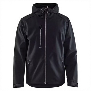 Veste d'hiver imperméable à capuche pour homme, style sportif, extérieur en polyester enduit PU, coupe classique avec fermeture éclair - Product Image 5