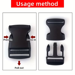 <span class=keywords><strong>Boucle</strong></span> de ceinture noire personnalisée, ajusteur de sangle, <span class=keywords><strong>boucle</strong></span> en plastique robuste à dégagement rapide pour accessoire de voyage - Product Image 3