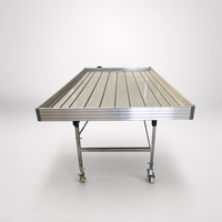 Table de culture hydroponique roulante en métal durable pour serre, système de culture par inondation pour plantes