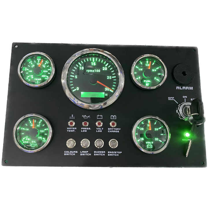 Outboard Marine Engine Control Boat Instrument Panel Boat Gauge Set ...