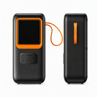 Compresseur d'air électrique sans fil à affichage numérique, gonfleur de voiture portable, chargeur de voiture double usage, ABS 72V, noir/orange