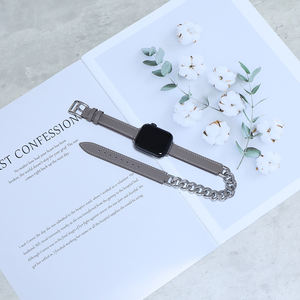 Para Hermes <span class=keywords><strong>Apple</strong></span> <span class=keywords><strong>Watch</strong></span> Double Tour <span class=keywords><strong>Watch</strong></span> Band Acero inoxidable Cow Link Correas de reloj de cuero 20mm para Seiko - Product Image 4