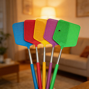 Raquette à mouches créative extensible en plastique, raquette anti-moustiques d'été, raquette à mouches domestique, disponible aux stands de rue. - Product Image 3