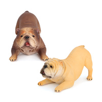 Figuras de Animales de PVC Sólido al por Mayor, Modelo de Estatua de Bulldog, Juguetes de Simulación