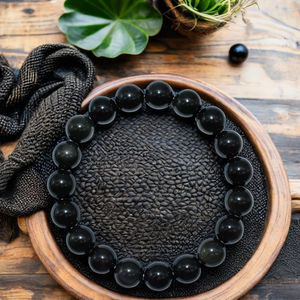 All'ingrosso braccialetto di ossidiana nero naturale per le donne e gli uomini rotondi 4/6/8/10/12/14/16mm <span class=keywords><strong>perline</strong></span> di pietra gioielli da sposa - Product Image 4