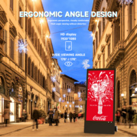 Pantallas de señalización Digital con batería portátil impermeable de 43/55 pulgadas, reproductor de publicidad LCD, pantalla de Visualización de publicidad, quiosco al aire libre
