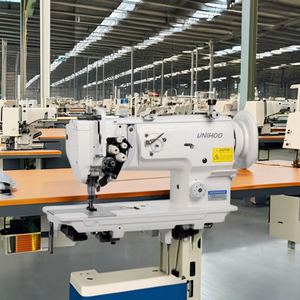 UH1565N Double Needles Compound Feed Flat Bed Split Needle Bar Lockstitch Industrial Home Use Motor Iron Engine Gear <b>Sewing</b> - Product Image 3