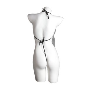 Body en satin extensible avec grand nœud pour femme, lingerie sexy sans manches pour jeu de rôle, type fille mignonne 8939 - Product Image 4