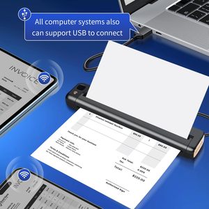 Máy in di động không dây, máy in Bluetooth & <span class=keywords><strong>WiFi</strong></span> dùng cho gia đình, máy in nhiệt không mực nhỏ gọn để mang theo khi đi du lịch - Product Image 5