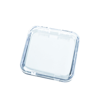 Boîte de rangement et d'affichage en acrylique transparent carrée, boîte de protection, boîte de rangement, porte-badge en plastique