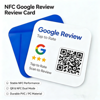 Carte de commentaires Google personnalisée avec technologie RFID NFC : Code QR pour avis des clients, partage sur les réseaux sociaux, paiement, hôtel