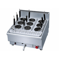 JUSTA Tisch-Elektro-Nudelkocher mit 9 Körben, Edelstahl, kommerzieller Pasta-Kocher, 5000-10000W, 1 Jahr Garantie, für Restaurants