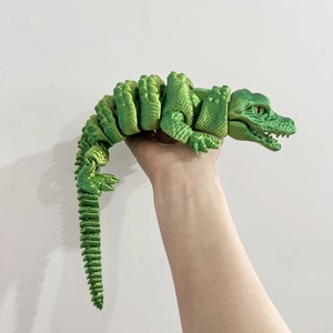 Figurine de crocodile imprimée en 3D avec bouche articulée, jouet en plastique, modèle animal pour enfants, ornement, cadeau d'anniversaire - Product Image 1