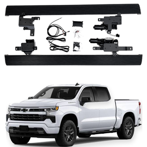 Marchepieds électriques pour <span class=keywords><strong>Chevrolet</strong></span> <span class=keywords><strong>Silverado</strong></span> 24-25, marchepieds latéraux rétractables automatiques, double moteur, LED, OBD2, pick-up - Product Image 1