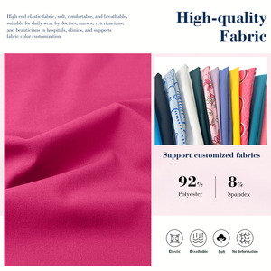 Uniforme de Enfermera con Logotipo Personalizado OEM, Conjuntos de Uniformes Médicos Blancos para Mujer, Tela Elástica en 4 Direcciones, Proveedor de Ropa para Hospitales, Clínicas y Centros de Salud - Product Image 4