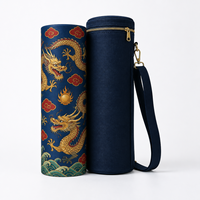 Tapis de Mahjong Américain de Luxe Pliable avec Motif Dragon Phénix et Base Antidérapante en Caoutchouc pour Jeux de Table