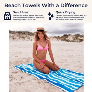 Serviette de plage personnalisée avec logo, design gratuit, pour le sport, la gym, la plage, impression rapide, grande taille, ensemble de serviettes de plage d'été - Product Image 4