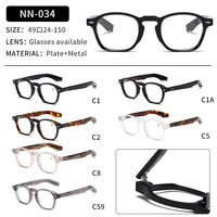 Monture de lunettes de vue de luxe rétro en acétate épais avec logo personnalisé – Échantillon de monture de créateur
