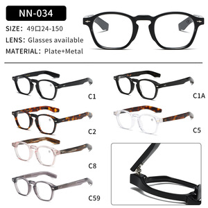 Montura de Gafas de Diseño Personalizado con Logotipo, de Lujo, Retro, de Moda, de Acetato Grueso, Montura Óptica para Gafas - Product Image 3