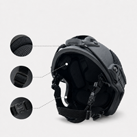 Casque tactique suspendu noir FAST en Kevlar Aramid – Équipement de protection pour le CS, la chasse et le tir