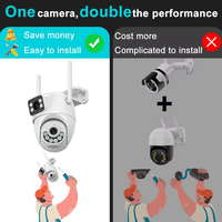 Tuya PTZ WiFi caméra couleur Vision nocturne Audio bidirectionnel suivi de mouvement IP66 étanche Protection extérieure