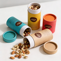 Kartonnen geschenkcilinders met opdruk van eigen logo, voedselveilig, milieuvriendelijk, voor snoep, koekjes, thee, chocolade, noten en andere geschenken.