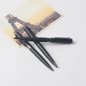 Stylos à bille en métal noir de luxe pour entreprise avec logo personnalisé, largeur d'écriture 1,0 mm, nouveau produit de qualité - Product Image 5