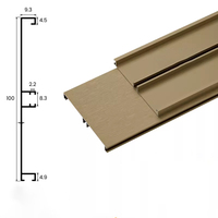 Plinthe de meuble en alliage d'aluminium, étanche et durable, pour hôtel et cuisine, finition anodisée effet bois moderne