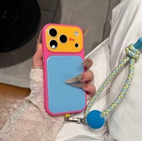 Coques de téléphone antichoc en TPU+PC avec design armure brillant et blocs de couleur pour iPhone 18/17 Pro Max 16 15 14 Pro