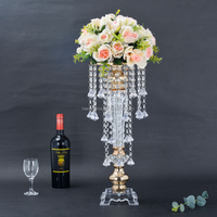Vase à fleurs en acrylique transparent en gros, grand centre de table décoratif pour mariage, événement, fête, banquet