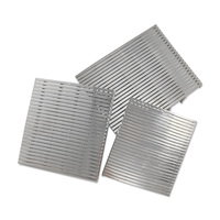 Panel Filter Kawat Saringan Johnson SS304 316L, Kawat Baja Tahan Karat Model Flat Wedge untuk Filtrasi Cairan