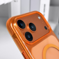 Funda Magnética 2 en 1 para iPhone 18 Pro Max 17 16 15, con Soporte Metálico Plegable, Protección Antigolpes, Color Caramelo, Personalizable