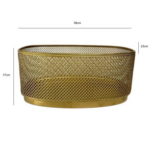 Modern Minimalist Iron <b>Rectangular</b> Grid <b>Flower</b> <b>Pot</b> Gold Wrought Hollow Vase Hotel Indoor Decor Planters - Product Image 5