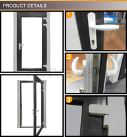 Ventana Abatible de PVC de Ahorro Energético con Doble Acristalamiento para Villa/Dormitorio, Insonorizada y Resistente a la Intemperie