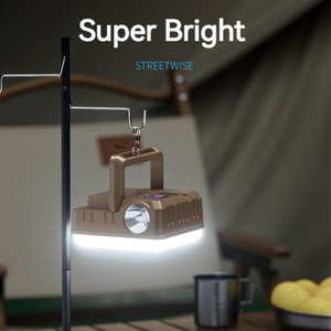 Lámpara LED portátil para acampar al aire libre Smiling Shark con gancho para iluminación de tiendas de campaña - Product Image 3