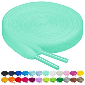 Lacets plats personnalisés à la mode avec breloques, lacets élastiques en polyester unisexe pour chaussures de sport et décontractées - Product Image 2