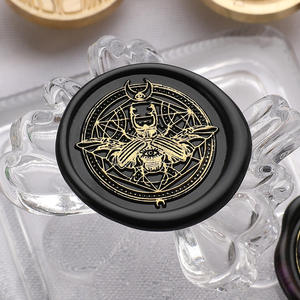 Cabezas de Sello de Cera Redondas de Latón Suidis para Decoración de Diarios y Sellado de Papel - Product Image 3