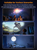 Projecteur Galaxie USB Certifié CE RoHS, Lampe de Nuit USB Étoilée 12-en-1, Lumière RVB Colorée