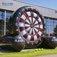 BOSTYLE Cible de fléchettes gonflable commerciale pour 2 joueurs, en PVC, utilisation intérieure/extérieure, balles adhésives – Parc aquatique, Carnaval