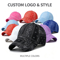Nuovo Arrivo Cappellino da Baseball con Stampa Paisley e Bandana, Cappello da Papà con Stampa Avocado, Visiera Parasole Unisex per Coppie, Cappelli Personalizzati di Fabbrica