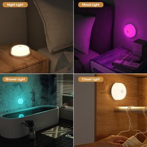 <span class=keywords><strong>Lumière</strong></span> murale et de plafond <span class=keywords><strong>sans</strong></span> fil magnétique pour intérieur, douche, baignoire, avec contrôle tactile et télécommande, <span class=keywords><strong>lumière</strong></span> RGB changeante pour placard, <span class=keywords><strong>lumière</strong></span> d'ambiance DIY - Product Image 3