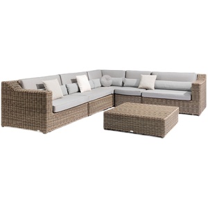 الأكثر مبيعًا أثاث أريكة حديقة حديثة من الراتان مع صوف فناء - Product Image 3