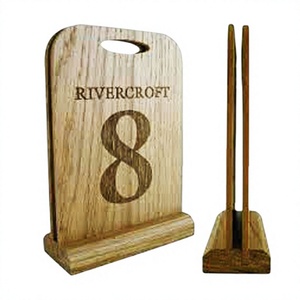 Tablero de menú de madera, tableros de menú de pizarra, soporte de menú de madera, soporte para carteles de menú - Product Image 1