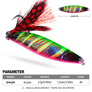 เหยื่อปลอมแบบช้อ<span class=keywords><strong>น</strong></span>หมุน NEW OEM 7.5CM17G S สำหรับตกปลา Walleye, Trout, Pike, Bass, Salmon - Product Image 4