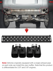 Punta de Escape Cuadrada Cuádruple de Acero Inoxidable para Automóvil SYPES, para <span class=keywords><strong>Land</strong></span> <span class=keywords><strong>Rover</strong></span> <span class=keywords><strong>Defender</strong></span> Diesel 90 110 130 Black Knight <span class=keywords><strong>007</strong></span> de 2020 en Adelante - Product Image 4